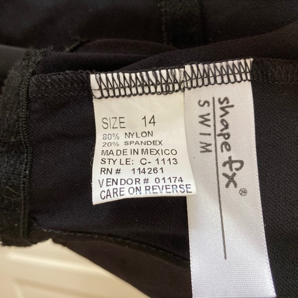 Shape FX Pleated Bust Tank Swim Suit - Picture 11 of 11